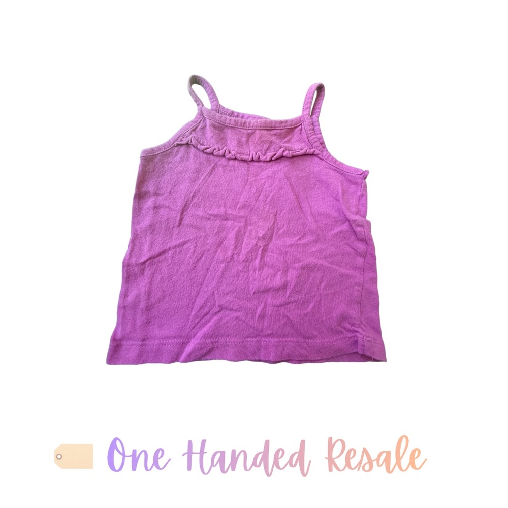 💜 Circo Lilac Lavender Kids Girls Tank Top w/ Ruffle Detail Comfy 12M